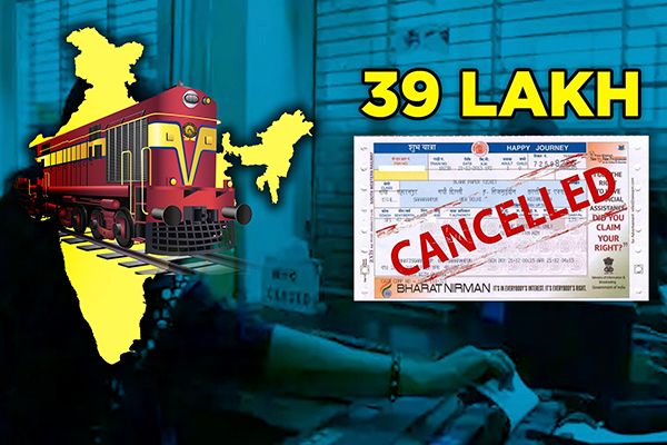 Indian Railways Cancel 39 lakh Tickets