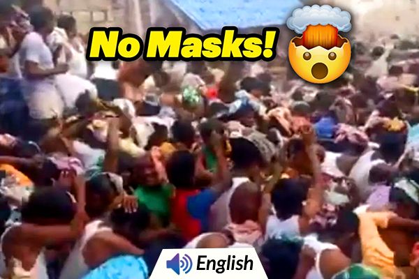 Hundreds Participate in Ugadi Cow Dung Fight Without Masks