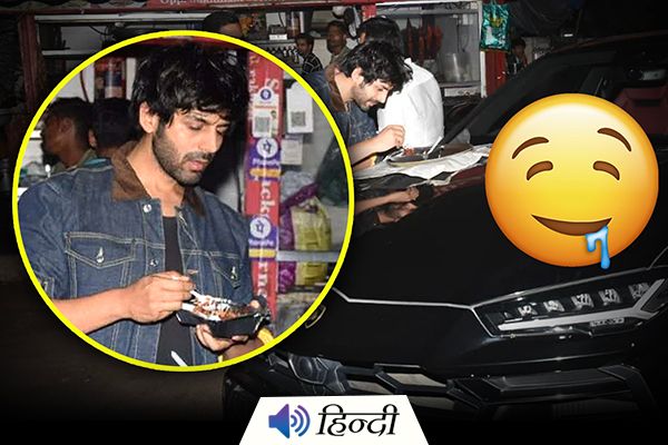 Kartik Aaryan Eats Chinese on Car Worth Rs. 3.10 Crore