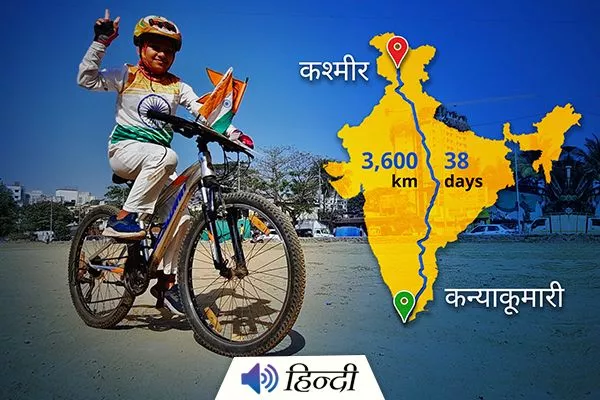 10-Yr-Girl Cycles From Kashmir To Kanyakumari