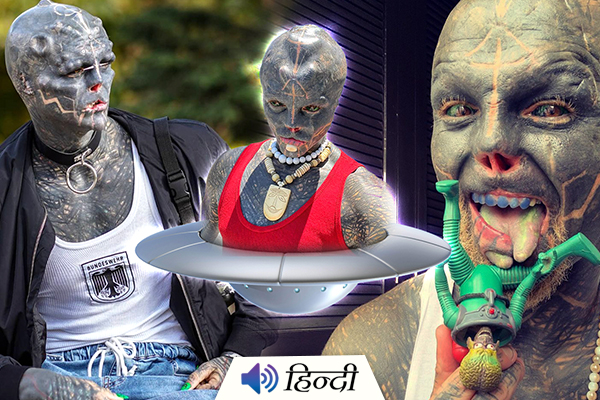 Man Who Transformed Himself Into a Black Alien