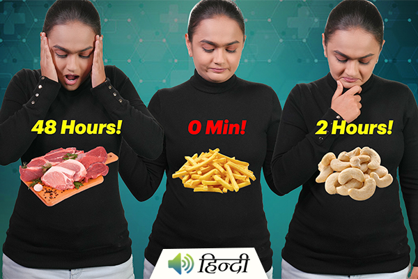 Time Taken By Different Foods To Get Digested