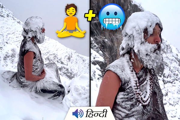 Man Meditates in Freezing Cold Temperatures