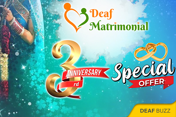 Deaf Matrimonial Announces Special 3rd Anniversary Discount Offer